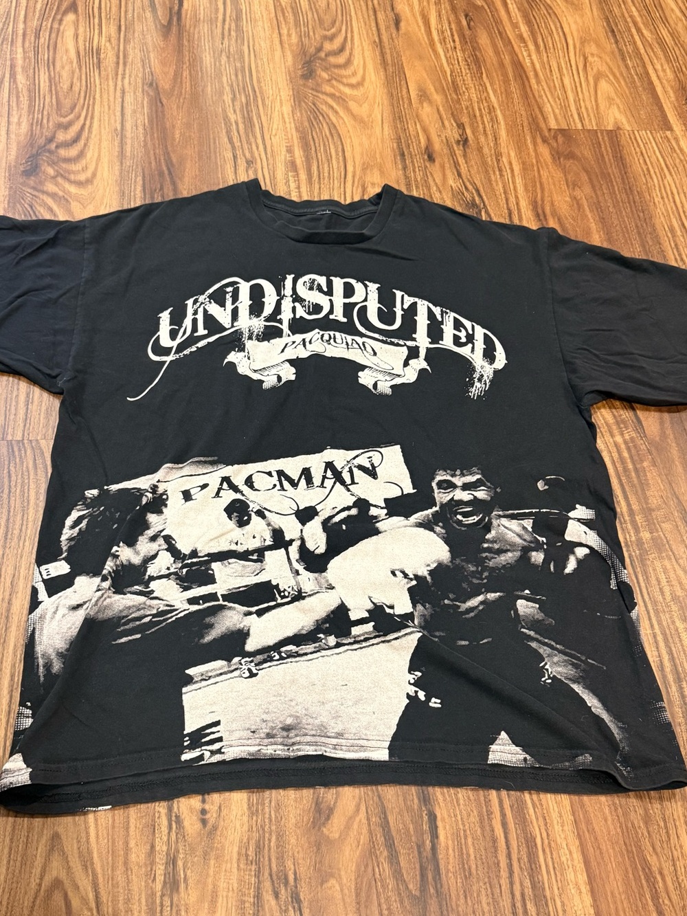Undisputed Black Graphic Men's Shirt Black Pacquiao "pacman" boxing t-shirt AOP